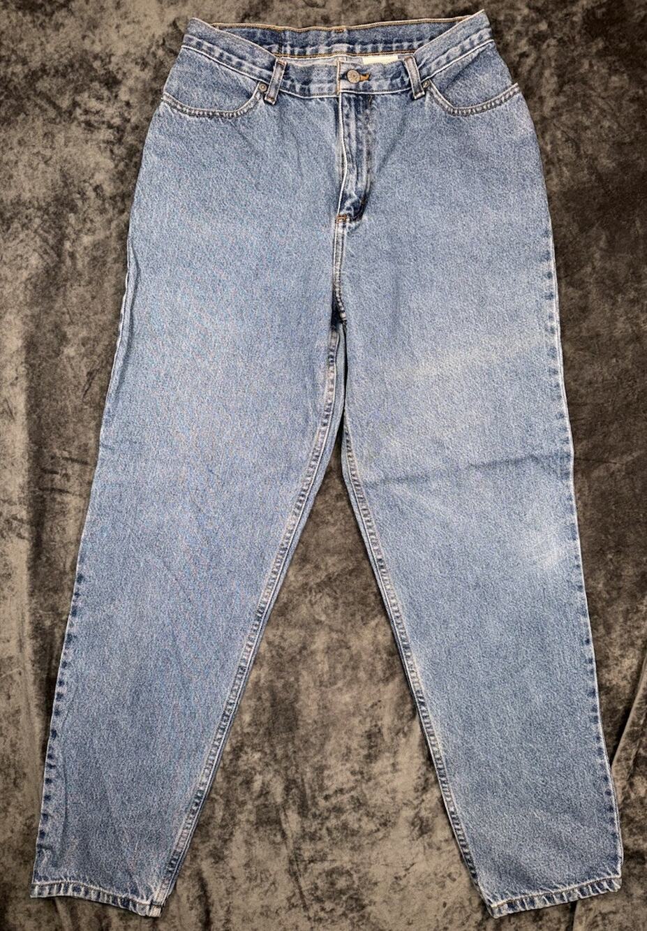 Vintage Faded Glory High Rise Mom Jeans 12 AVG (29x30) Light Wash Taper 90 Denim